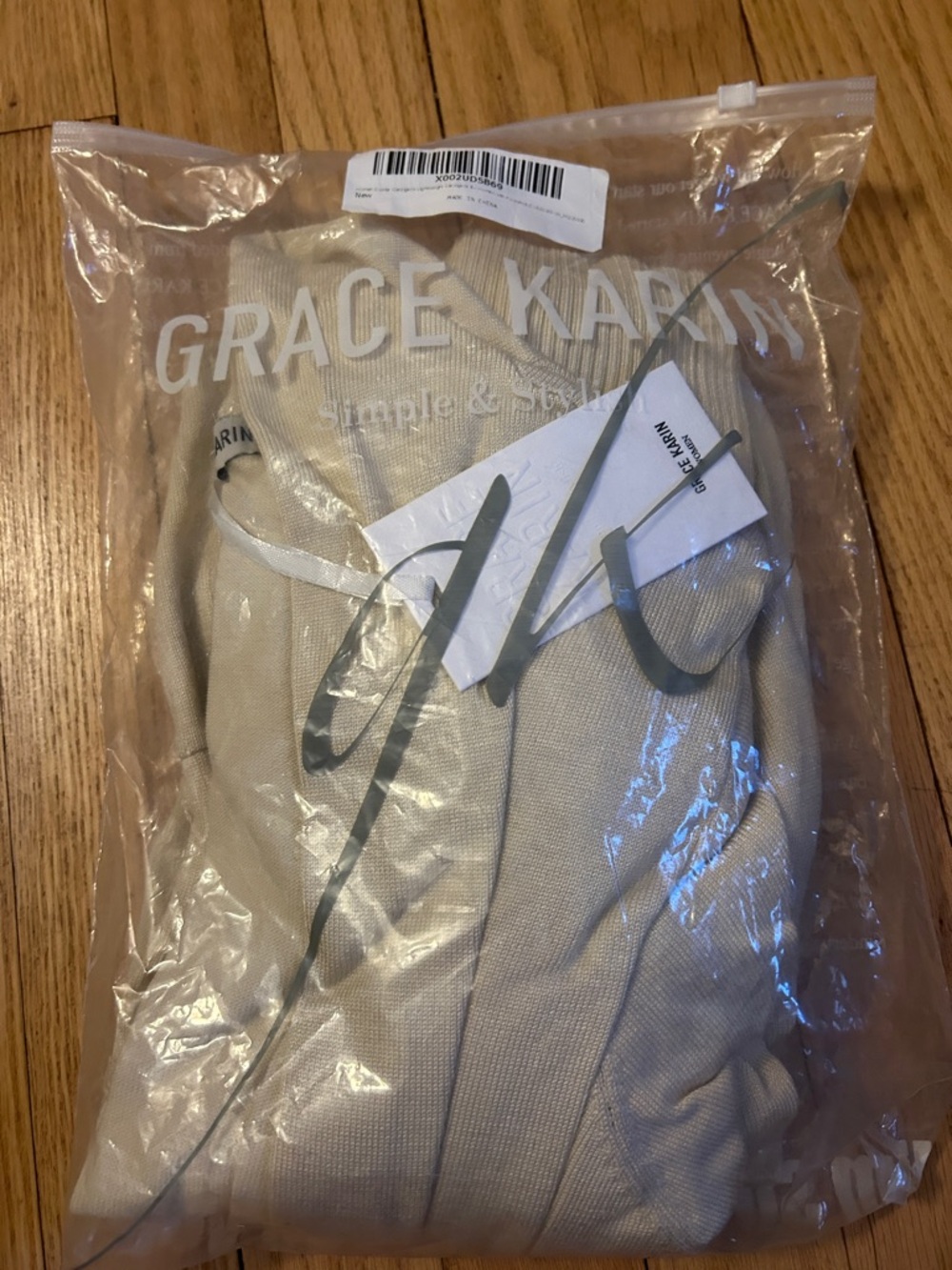 Grace Karin Light Beige cardigan size M